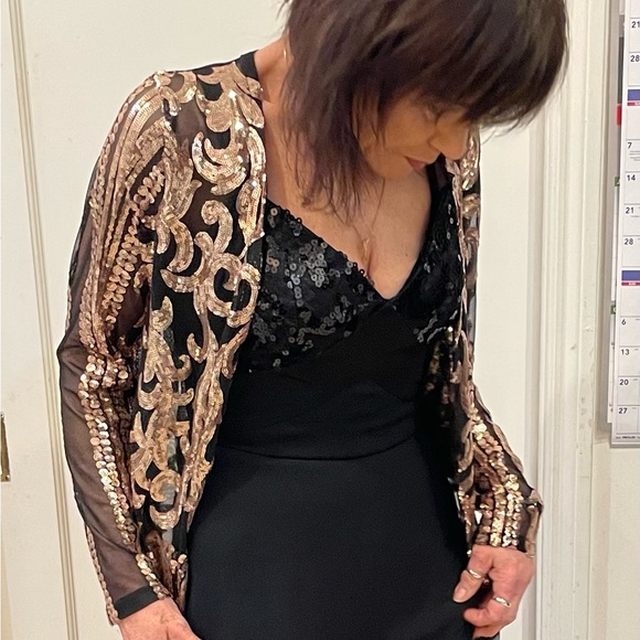 ESCADA jumpsuit with gold n black duster